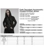 Punk Rave Black Gothic Decadent Asymmetric Hooded Knitted Jacket for Men