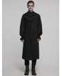 Punk Rave Black Gothic Dark Night Vampire Long Vest for Men