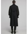 Punk Rave Black Gothic Dark Night Vampire Long Vest for Men