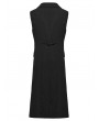 Punk Rave Black Gothic Dark Night Vampire Long Vest for Men