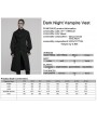 Punk Rave Black Gothic Dark Night Vampire Long Vest for Men