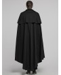 Punk Rave Black Retro Gothic Dark Night Cloak Style Long Jacket for Men