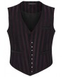 Punk Rave Red Retro Gothic Steampunk Striped Vest for Men