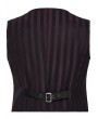 Punk Rave Red Retro Gothic Steampunk Striped Vest for Men