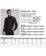 Punk Rave Red Retro Gothic Steampunk Striped Vest for Men