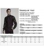 Punk Rave Black Retro Gothic Steampunk Striped Vest for Men