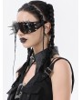 Dark in love Black Gothic Punk Batwing Leather O-Ring Star Drop Choker