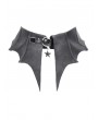 Dark in love Black Gothic Punk Batwing Leather O-Ring Star Drop Choker