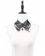 Dark in love Black Gothic Butterfly Crystal Beaded Lace Choker