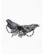 Dark in love Black Gothic Butterfly Crystal Beaded Lace Choker