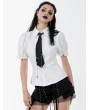 Dark in love Black Gothic Punk Grommet Chain Link Neck Tie