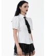 Dark in love Black Gothic Punk Grommet Chain Link Neck Tie