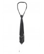 Dark in love Black Gothic Punk Grommet Chain Link Neck Tie