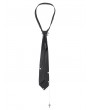Dark in love Black Gothic Punk Grommet Chain Link Neck Tie