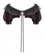 Dark in love Black and Red Thorn Rose Princess Gothic Capelet for Women
