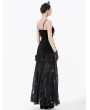 Dark in love Black and Red Romantic Heart Velvet Gothic Corset Top for Women
