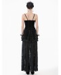 Dark in love Black and Red Romantic Heart Velvet Gothic Corset Top for Women