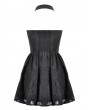 Dark in love Black Gothic Cut Out Lace Halter Sleeveless Short Dress