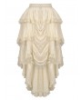 Dark in love Ivory Vintage Steampunk Gothic Ruffled Layered High-Low Skirt