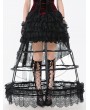 Dark in love Black Retro Gothic Multi-Layered Ruffled Lace Petticoat