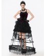 Dark in love Black Retro Gothic Multi-Layered Ruffled Lace Petticoat