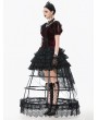 Dark in love Black Retro Gothic Multi-Layered Ruffled Lace Petticoat