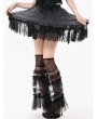 Dark in love Black Gothic Ballet Bow Detail Lace Trim Petticoat Skirt