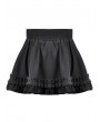 Dark in love Black Gothic Sweet Bow Pleated Mini Skirt