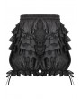Dark in love Black Gothic Lolita Embroidered Lace Trimmed Lantern Shorts