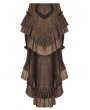 Dark in love Brown Vintage Steampunk Layered Ruffle Trim Fishtail Bloomers