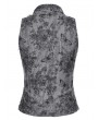 Dark in love Grey Gothic Punk Distressed Rebel Chic Sleeveless Top for Women