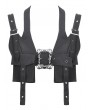Dark in love Black Gothic Rebel Punk Halter Utility Crop Top for Women