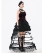 Dark in love Burgundy Gothic Velvet Ruched Lace-Up Corset Top for Women