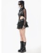 Dark in love Black Gothic Metal Studded Punk Bra Top for Women