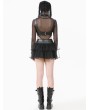 Dark in love Black Gothic Metal Studded Punk Bra Top for Women
