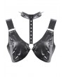 Dark in love Black Gothic Metal Studded Punk Bra Top for Women