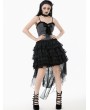 Dark in love Grey Gothic Striped Bowknot Cami Top for Women