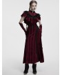 Punk Rave Red Gothic Retro Lace Embroidered Velvet Shawl for Women