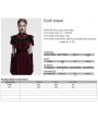 Punk Rave Red Gothic Retro Lace Embroidered Velvet Shawl for Women