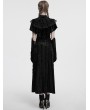 Punk Rave Black Gothic Retro Lace Embroidered Velvet Shawl for Women