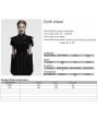 Punk Rave Black Gothic Retro Lace Embroidered Velvet Shawl for Women