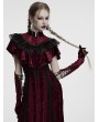 Punk Rave Red Gothic Retro Embroidered Velvet Gloves for Women