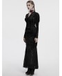 Punk Rave Black Gothic Lace Embroidered Velvet Gigot Sleeve Shirt for Women