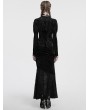 Punk Rave Black Gothic Lace Embroidered Velvet Gigot Sleeve Shirt for Women