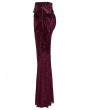 Punk Rave Red Gothic Elegant Velvet Lace Asymmetrical Fishtail Skirt