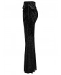 Punk Rave Black Gothic Elegant Velvet Lace Asymmetrical Fishtail Skirt