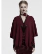 Punk Rave Red Gothic Lunar Eclipse Printed Woolen Shawl for Women