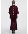Punk Rave Red Gothic Lunar Eclipse Printed Woolen Shawl for Women