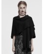 Punk Rave Black Gothic Lunar Eclipse Printed Woolen Shawl for Women