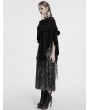 Punk Rave Black Gothic Lunar Eclipse Printed Woolen Shawl for Women
